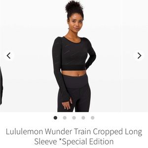 Lululemon Wunder Train Cropped Long Sleeve *Special Edition